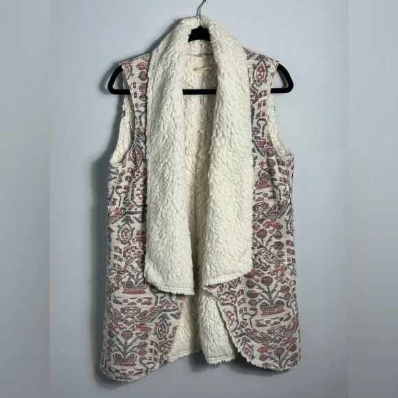 Anthropologie Jacquard Sherpa Vest by HEI HEI - Picture 3 of 10